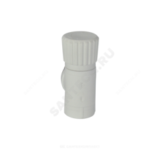 Клапан (вентиль) PP-R запорный белый Дн 20х1/2" Ру25 НР угловой для радиатора RTP (РосТурПласт) 10533