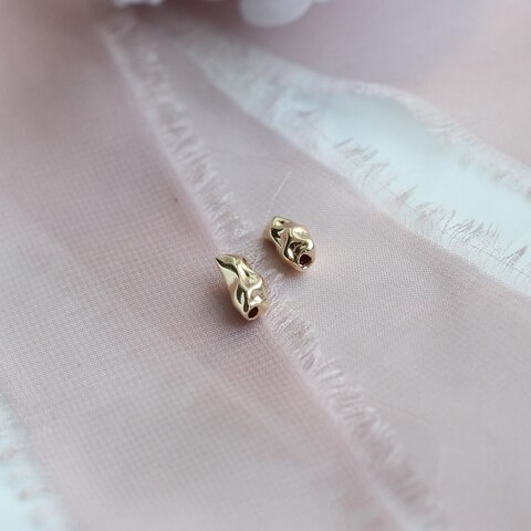 Бусина спейсер 4*9,28 мм, позолота, П593