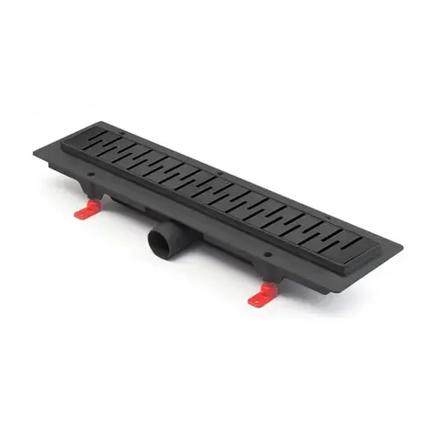 Трап линейный для пола, боковой слив, черный MCH CH550HC