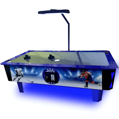 Аэрохоккей Premium комплектация (220*120*75 см.) стальное поле + лампа + доп. подсветка
