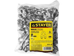 STAYER DIN 741, 8 мм, 60 шт, зажим троса (30535-08)