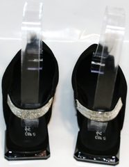 Летние женские туфлии на низком каблуке Kluchini 5183 Black.