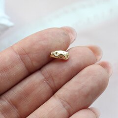 Бусина спейсер 4*9,28 мм, позолота, П593