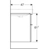 Geberit 500.229.01.1+500.352.JR.1 500.229.01.1+500.352.JR.1 Smyle Square Раковина 60х48 см+Smyle Square Шкафчик под раковину 60 см, высота 61.7 см, цвет "пекан"