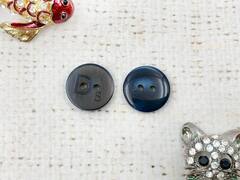 Пуговицы, d 1,8 см, 2 прокола, тёмно-синий