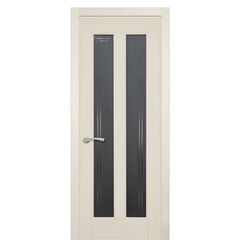 Купить Межкомнатная дверь массив ольхи Сорренто эмаль слоновая кость остеклённая