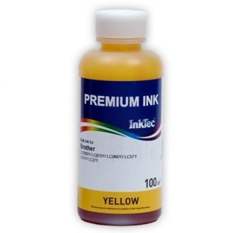 Чернила Inktec B1000 желтые/ yellow 100мл - для картриджей Brother  LC970/LC1000