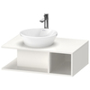 Duravit D-Neo Тумбочка подвесная компакт, 260x800x550 мм, 1 открытое отделение на правой стороне, цвет: белый высокоглянцевый DE492802222