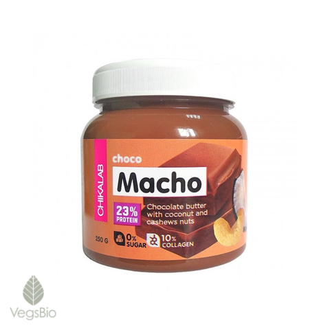 Шоколадная паста с кокосом и кешью CHOCO MACHO Chikalab, 250г