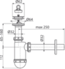 Сифон для раковины Alcaplast A410