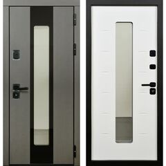 Купить Входная дверь Юта П-55 TSBR 7021 П-63 RAL 9003 остеклённая