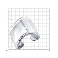 Широкое кольцо из серебра 925 пробы style коллекция Elsa Peretti Bone cuff