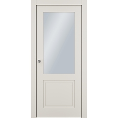 Межкомнатная дверь Классика 2 эмаль RAL 9001 со стеклом
