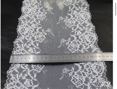 Кружево эластичное белое 23 см