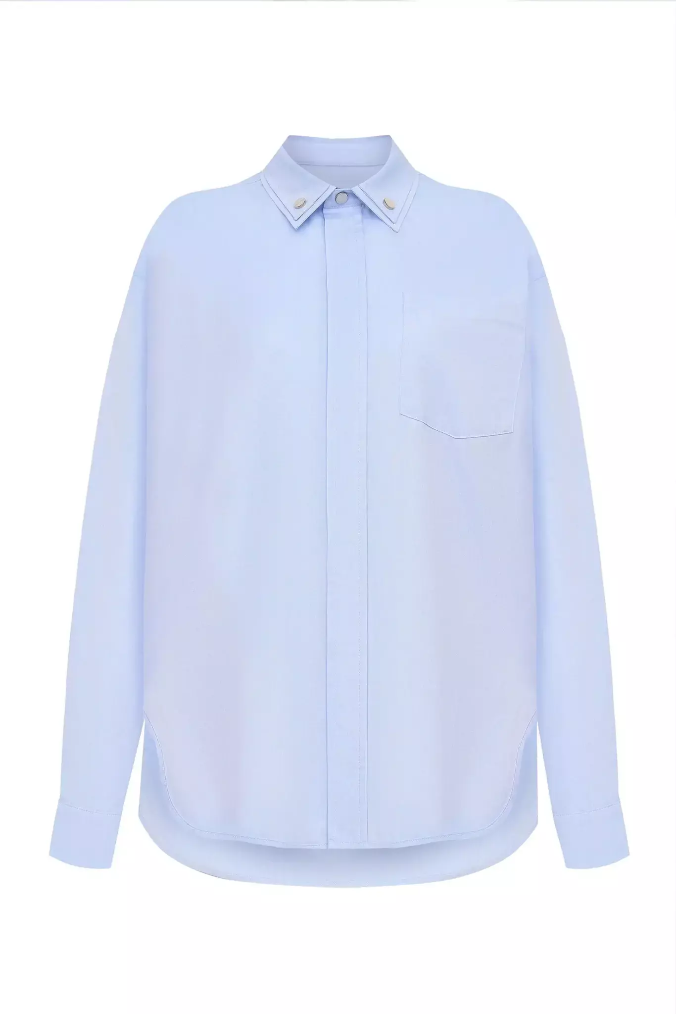 Хлопковая рубашка c кнопками на воротнике