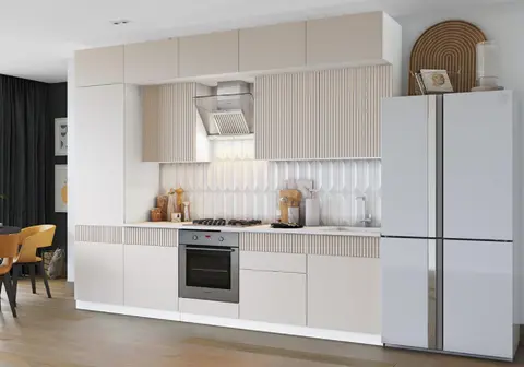 Кухня Оливия NEW 3,0м (490) (Кашемир, Белый (Антарес))