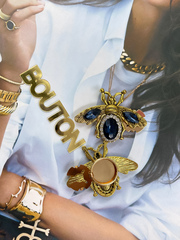 Накладка на пуговицу золотистая бронза 