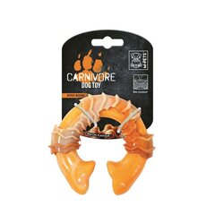MPets игрушка для собак Карнивор круглая кость, вкус бекона, желтая 10.8 x 9.7 x 3.6 см
