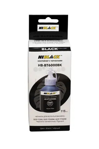 Контейнер с чернилами Hi-Black (HB-6000) для Brother DCPT300, 500W, 700W, BK pigm, 115ml