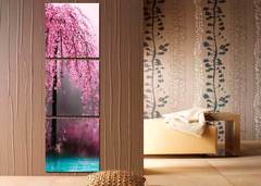 Модульная картина "Розовые блики"