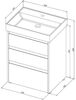 Aquanet 302469 Тумба Nova Lite 60 3 ящ. цв. бел. глянец (302469)