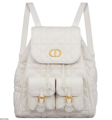 Рюкзак Dior Caro белый, модель среднего формата