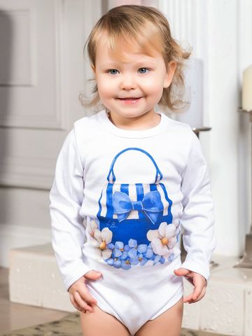 Боди авторский принт "Сумочка в цветах"