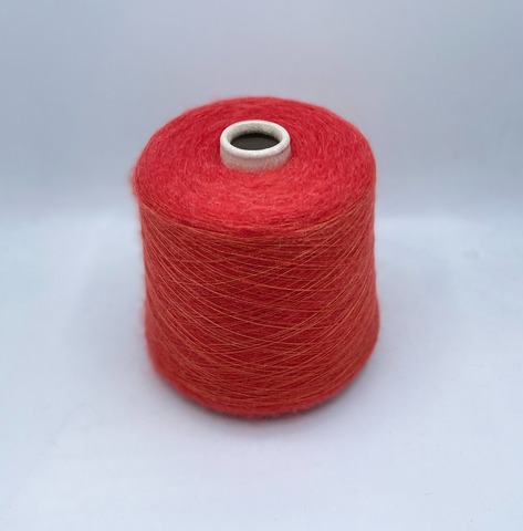 Industria Italiana (пр.Италия),art-Cecile 1500м/100гр, 19% альпака, 19% меринос, 37% вискоза, 25% полиамид, цвет-Красный апельсин. арт-28364