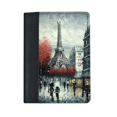 Записная книжка комбинированная "Улицы Парижа" черная