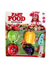 Овощи /фрукты на листе резать