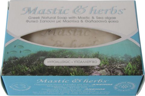 Натуральное мыло с мастикой и морскими водорослями MASTIC & HERBS 125 гр