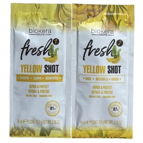 Yellow Shot Biokera Fresh Salerm (шампунь и маска)