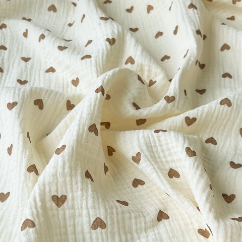 Пеленка муслин "Сердечки"