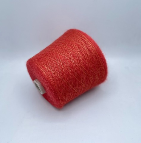 Industria Italiana (пр.Италия),art-Cecile 1500м/100гр, 19% альпака, 19% меринос, 37% вискоза, 25% полиамид, цвет-Красный апельсин. арт-28364