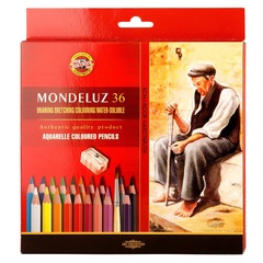 Карандаши акварельные KOH-I-NOOR MONDELUZ OLD MAN 3712, 36 цветов