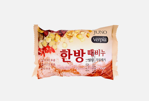 JUNO Мыло-пилинг для лица и тела с экстрактом восточных трав VERPIA (150 г)