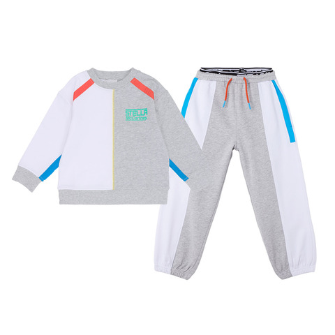 Свитшот и Брюки Stella McCartney Kids Color Block Grey