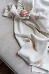 Плед вязаный Simple (ласточки)