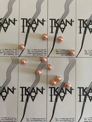 Пуговица-жемчужинка на металлической ножке-петельке (пластик/металл ножка, Розово-персиковый жемчуг, 10)