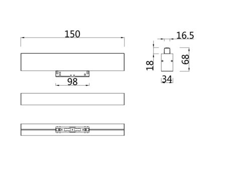 Трековый светильник Technical BASIS TR012-2-7W4K-B