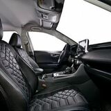 Авточехлы "КОБРА". Индивидуальный пошив для Pontiac Vibe. Экокожа. Алькантара.