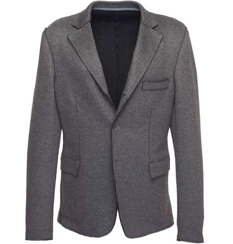 Серый трикотажный пиджак