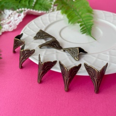 Ножки для шкатулок угловые бронзовые, 2,5*1,2 см, набор 8 шт.