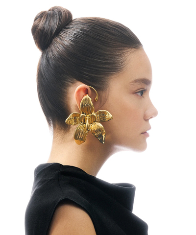 Моносерьга Flower Gold