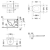 Duravit 45270900A1 (2527090000+006389) Duravit Starck 3 Комплект: подвесной унитаз Rimless 2527090000 + сиденье с микролифтом (Soft Close) 006389