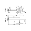 Gessi 63348#726 Gessi Верхний душ Ø250 мм., с настенным держателем 348 мм., цвет warm bronze brushed pvd