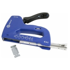 Степлер механический КОБАЛЬТ 6в1, скобы 6-14мм(тип 53/140/13),скобы для кабеля(10-14мм),шпильки(до 14мм), гвозди (12-16мм),рег.уд.(240-706)