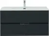 Aquanet 274139 Тумба с раковиной Алвита new 100 2 ящ. цв.антрацит (274139)