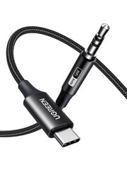 Кабель аудиоадаптер  UGREEN CM450 (65102)  USB-C Male to 3.5mm Male Audio Cable Adapter, 3м, черный