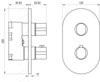 Ravak X070457 Смеситель скрытого монтажа CR II 067.00CR II.O3 ХРОМ (3 вывода) + нужен RB 071.50 (X070074)